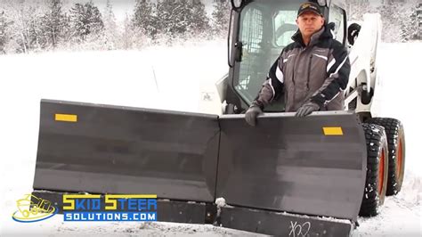 v plows for a skid steer|skid steer snow plow attachment.